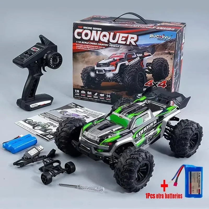 WLtoys 1:16 Scale Large RC Car 50km/h High Speed 4WD Children Toy for Boys Remote Control Car 2.4G Off Road Monster Truck RC Toy