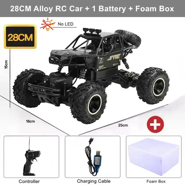 4WD 1:12/16 Scale All Terrain RC Car 20KM/H High Speed Electric Vehicle Remote Control Off-Road Truck LED HeadLight Gifts Adults