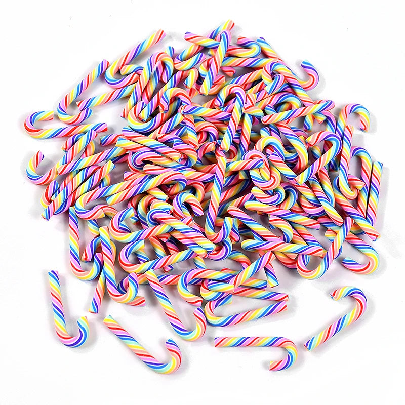 Mini Candy Cane Christmas Decorations – 10/30/50PCS Resin DIY Crafts