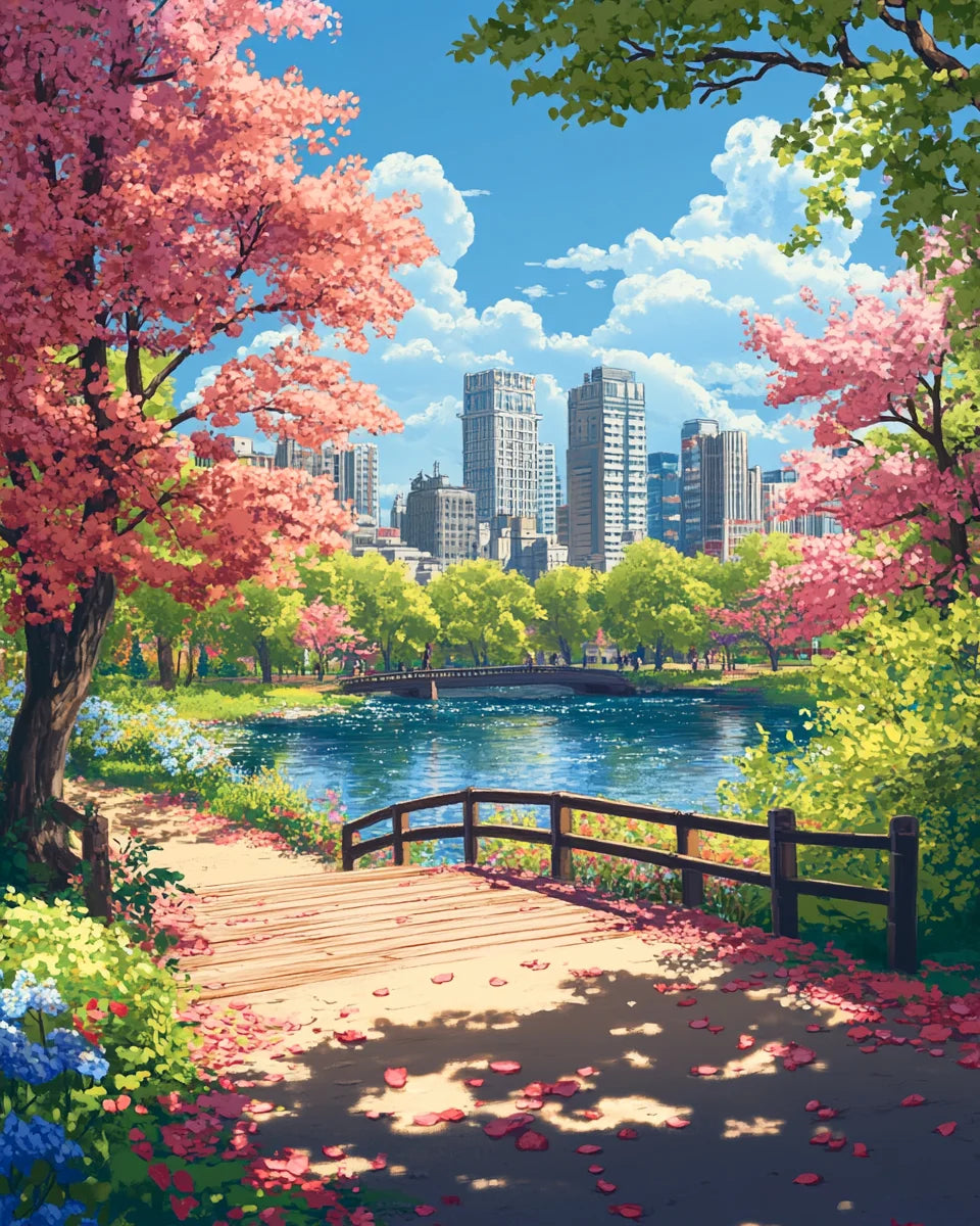 GATYZTORY Paint By Numbers – Flower Scenery Oil Painting Kit