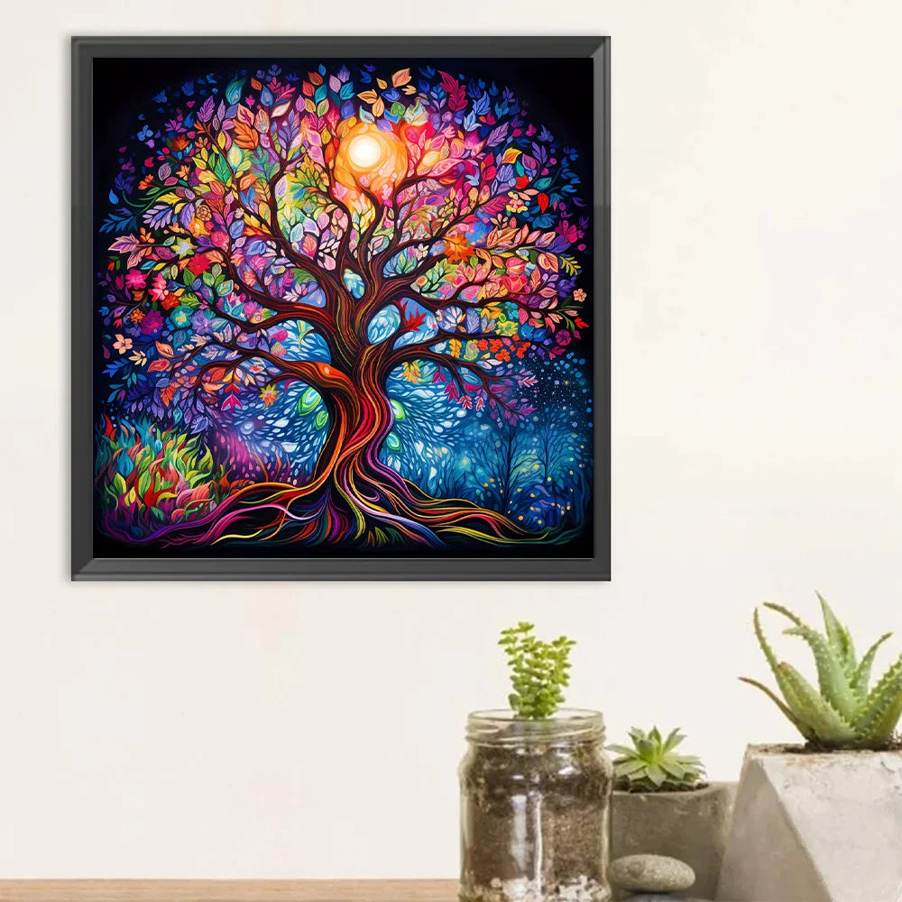 HUACAN Paint By Numbers – Tree of Life Canvas Kit for Adults