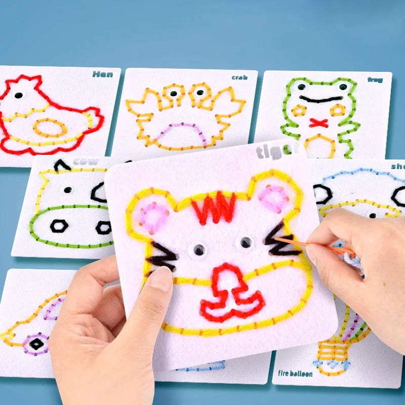 Montessori Lacing Toys – Animal Sewing Kit for Toddlers & Kids