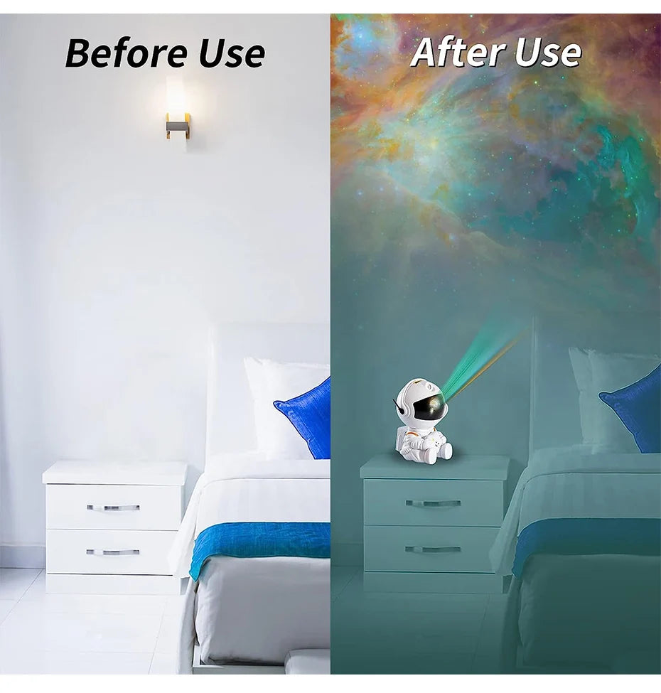 Galaxy Star Astronaut Projector – LED Starry Sky Night Light