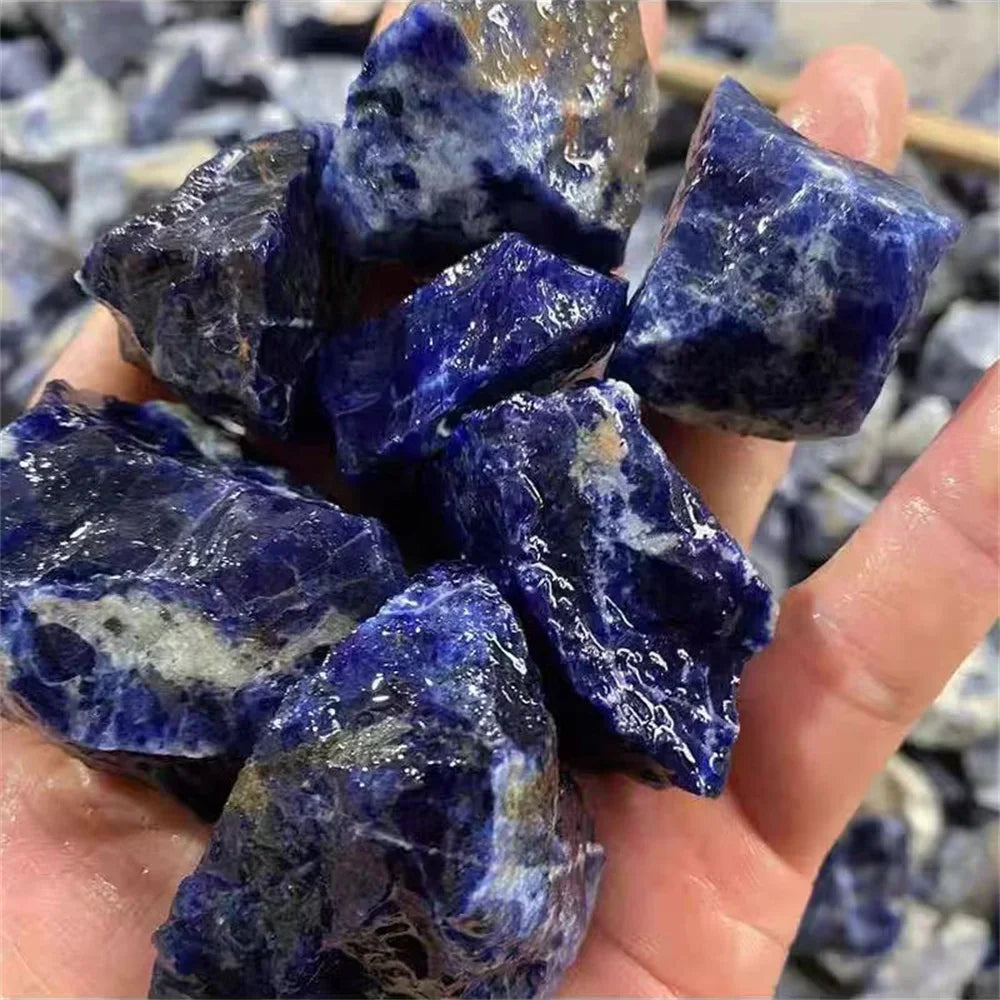 Natural Large Noble Dark Blue Sodalite Crystal Gemstone Rough Raw Rock Specimen Healing