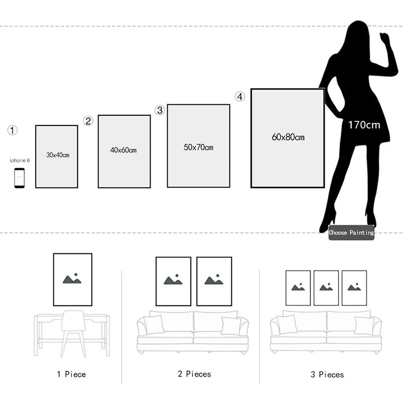 Nordic Christmas Wall Art – Santa & Tree Canvas Prints