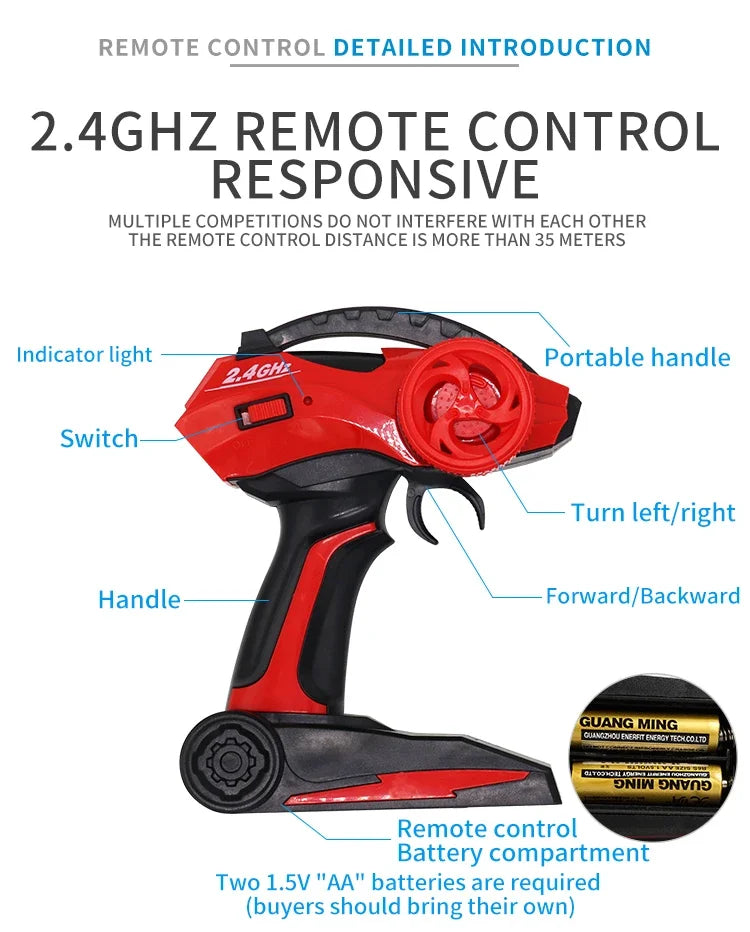 4WD 1:12/16 Scale All Terrain RC Car 20KM/H High Speed Electric Vehicle Remote Control Off-Road Truck LED HeadLight Gifts Adults