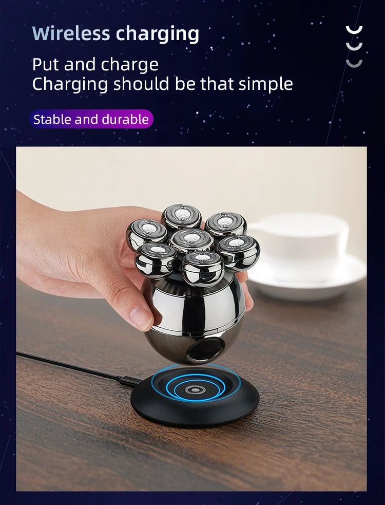 7D Electric Shaver – Floating Head Waterproof Beard Trimmer