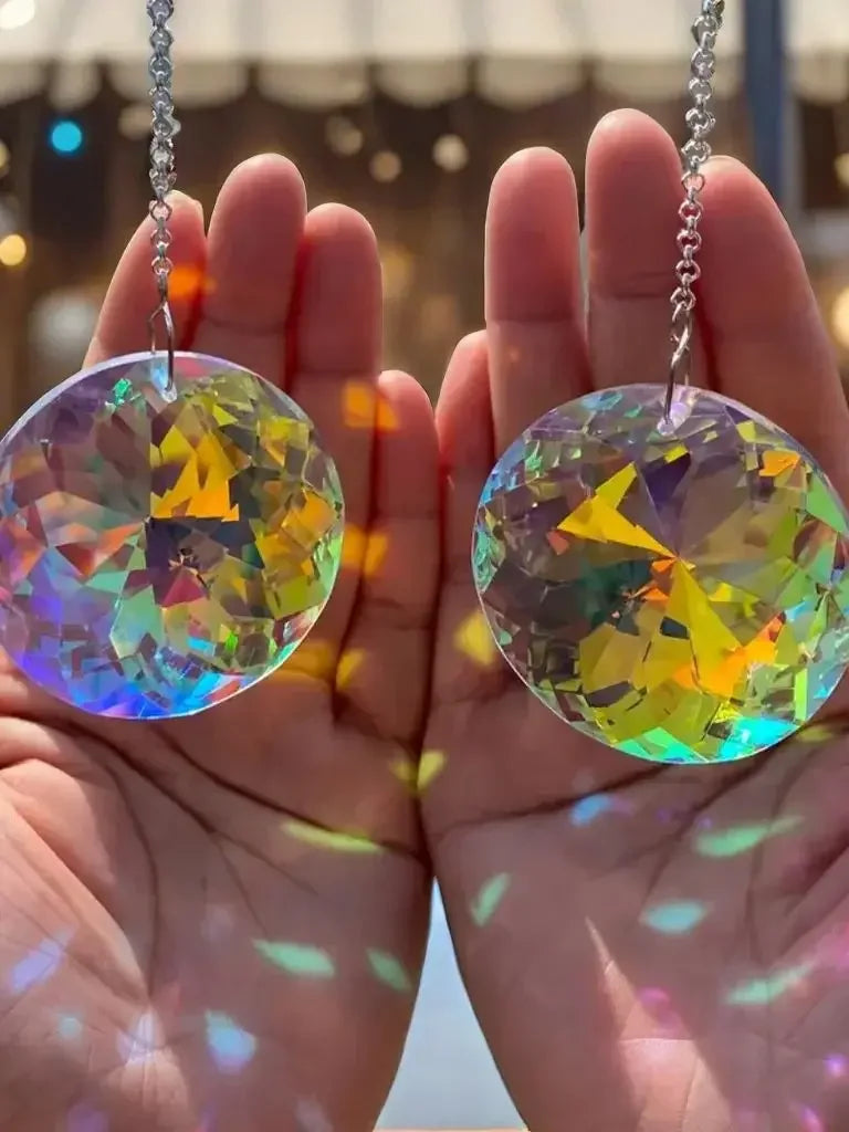 2PCS Crystal Sun Catchers – Glass Prism Rainbow Window Decor