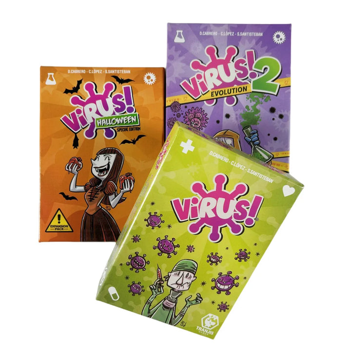 Virus! 1 2 3 Board Game – Bilingual Spanish/English Card Game