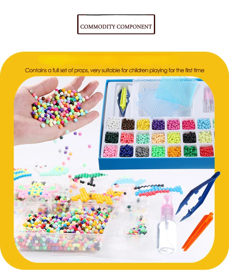 1000PCS Water Spray Magic Beads Set – DIY Puzzle Craft Toy