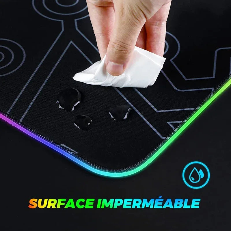 YUki Aim Gamer Keyboard Base With Backlight RGB LED Office Accessory Games Computers Diy Gaming Computer Desk Table Mouse Pad XL