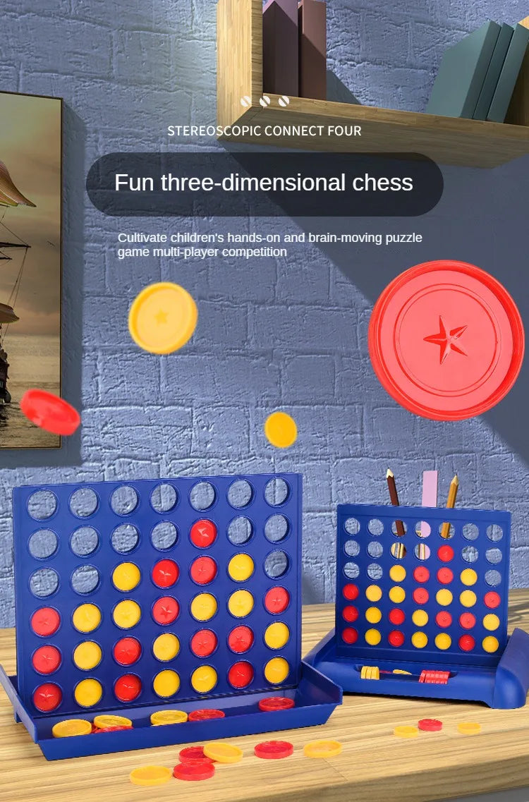 4-in-a-Row Connect Board Game – Classic Family Strategy Toy