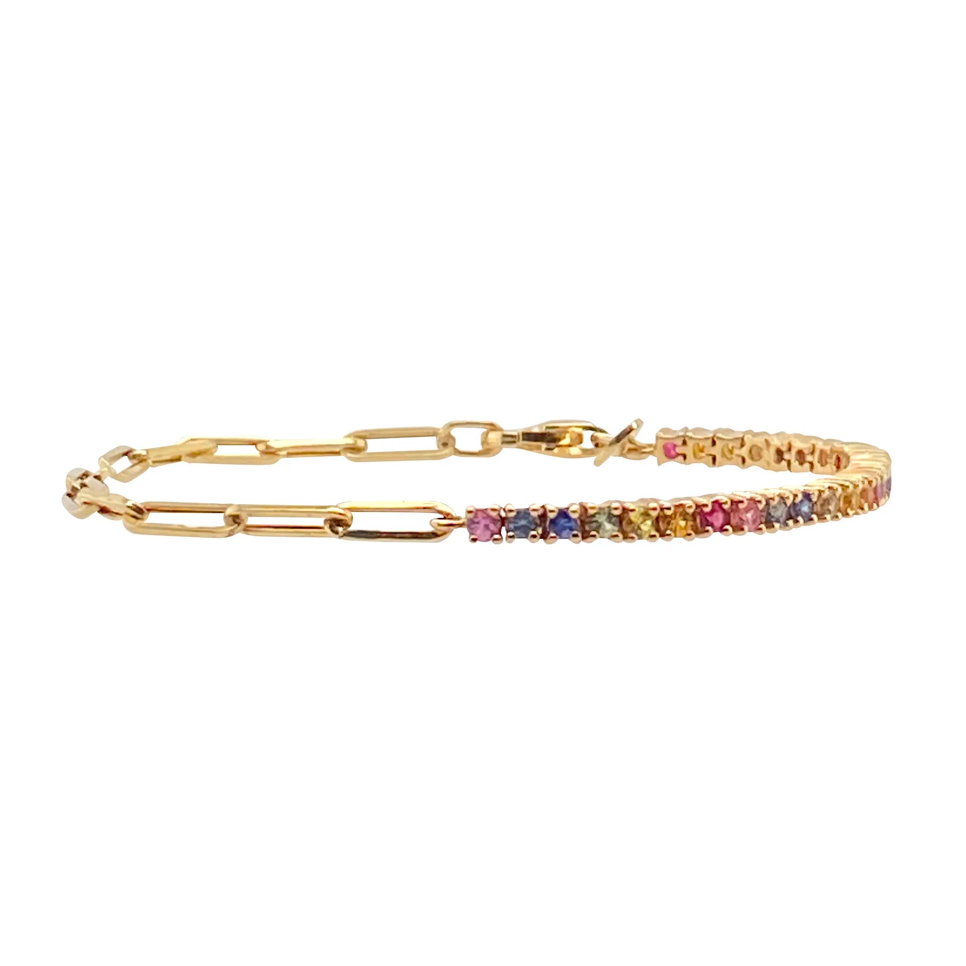 Luxury Cubic Zirconia Tennis Bracelet – Gold Chain for Women