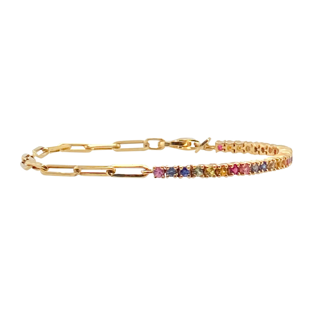 Luxury Cubic Zirconia Tennis Bracelet – Gold Chain for Women