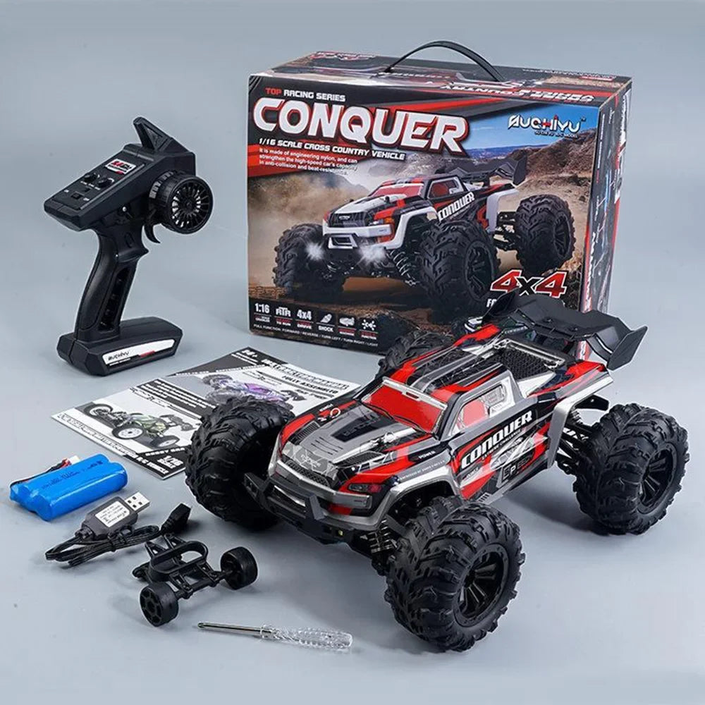 WLtoys 1:16 Scale Large RC Car 50km/h High Speed 4WD Children Toy for Boys Remote Control Car 2.4G Off Road Monster Truck RC Toy
