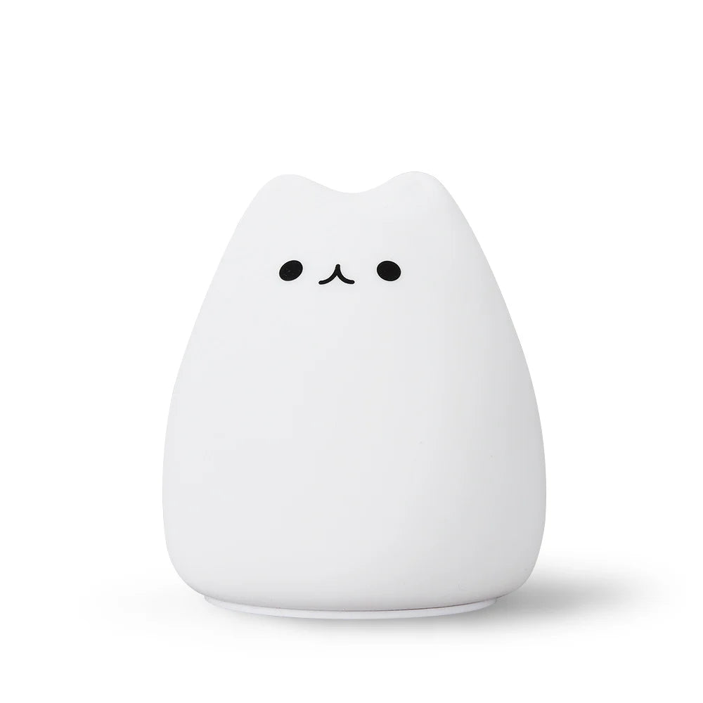 Mini Cat Night Lamp – 7-Color Touch LED Bedside Light