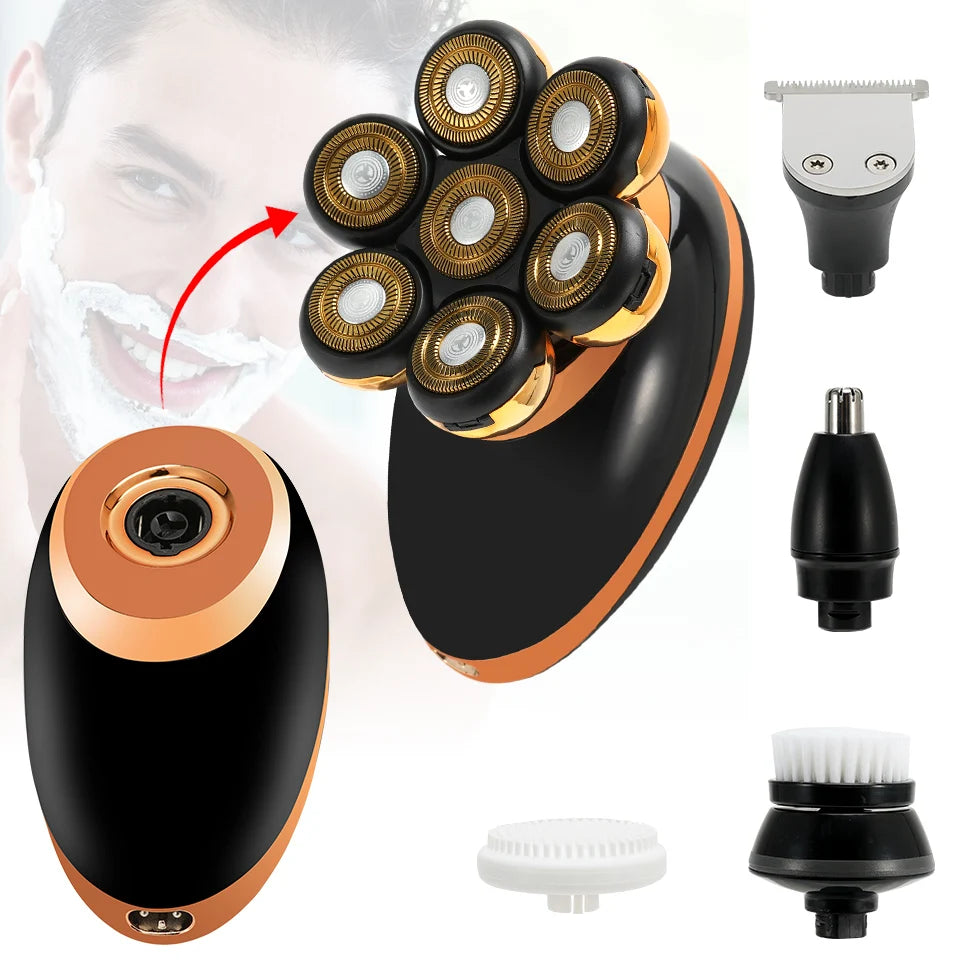 7D Men’s Electric Shaver – Wet & Dry Beard & Hair Trimmer