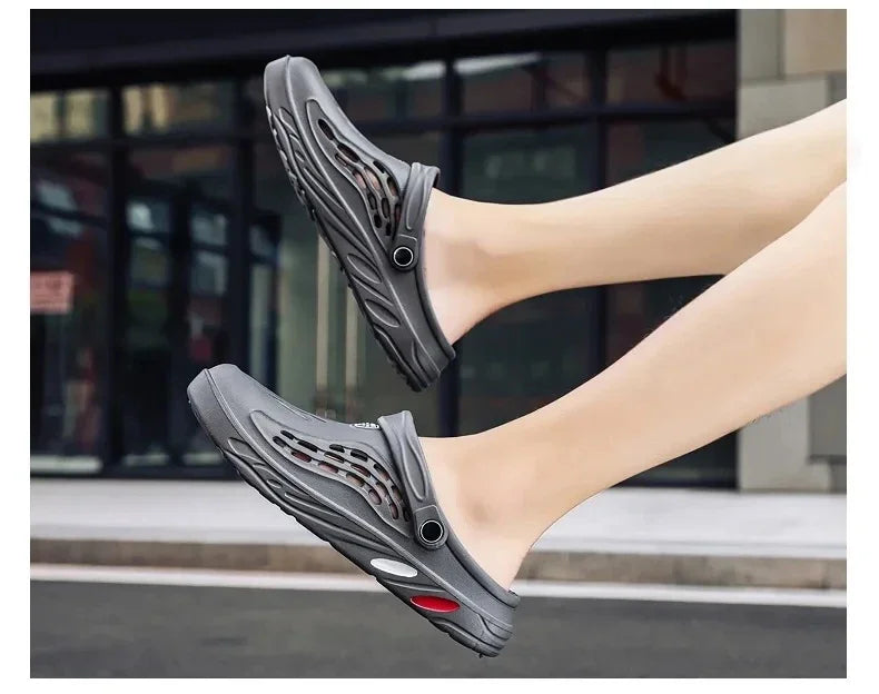 YRZL Mens Slippers Unisex Soft Non-slip Wear-resistant Casual Mens Sandals Comfortable Slip on Beach Shoes Outdoor Slippers Man