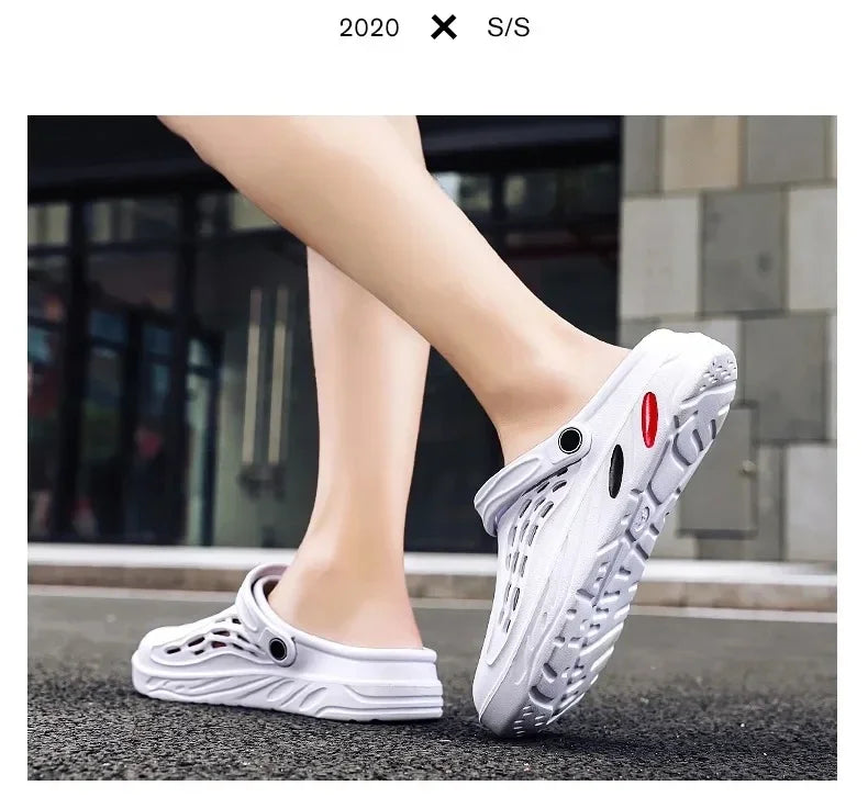 YRZL Mens Slippers Unisex Soft Non-slip Wear-resistant Casual Mens Sandals Comfortable Slip on Beach Shoes Outdoor Slippers Man