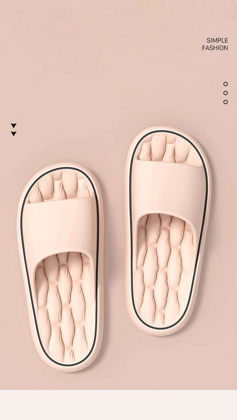 Super Light Soft Slippers Simple Fashion Slides EVA Elastic Shoes Colorful Sneakers In Door Bathroom Flip Flops