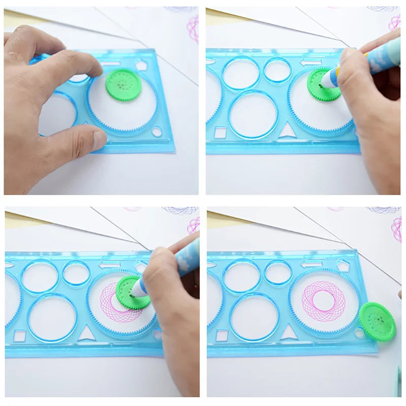 Geometry Spirograph Drawing Stencil Set – Kids Creative Art Toy