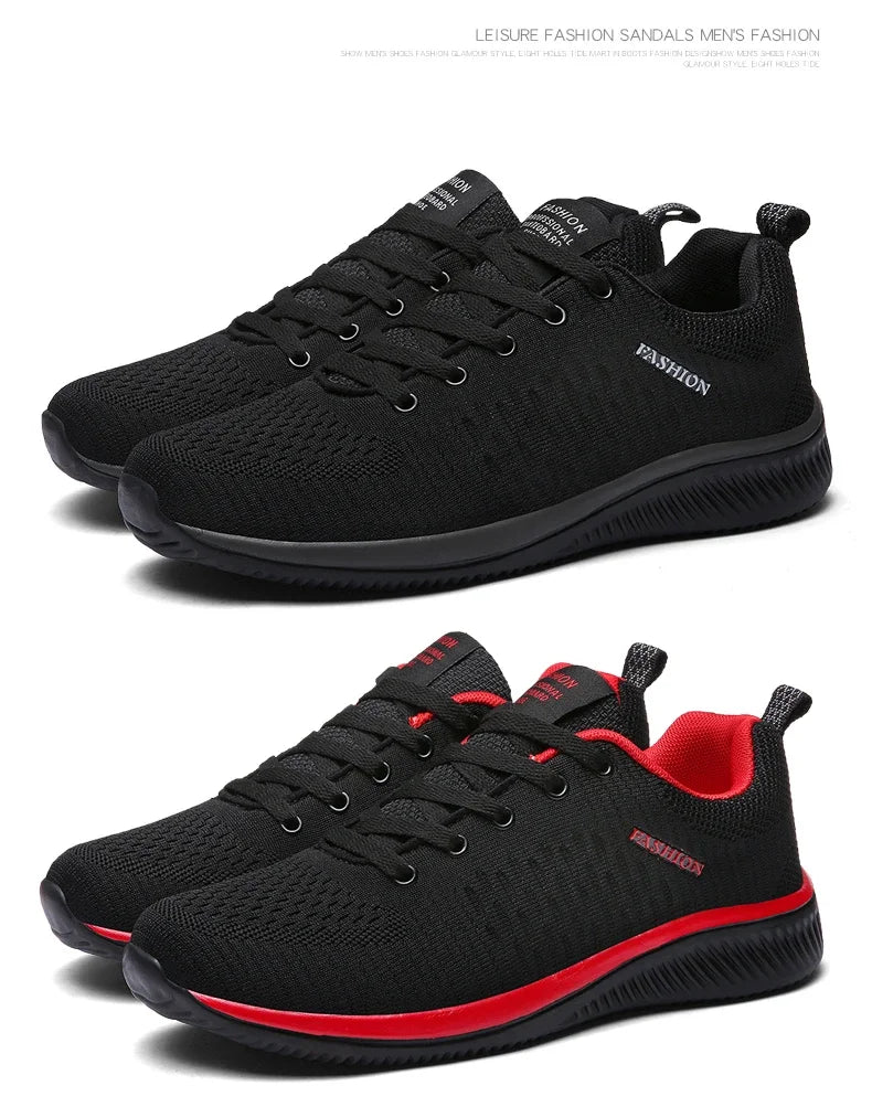 Men Running Walking Knit Shoes Fashion Casual Sneakers Breathable Sport Athletic Men Sneakers Casual Shoes Big Size 36-48