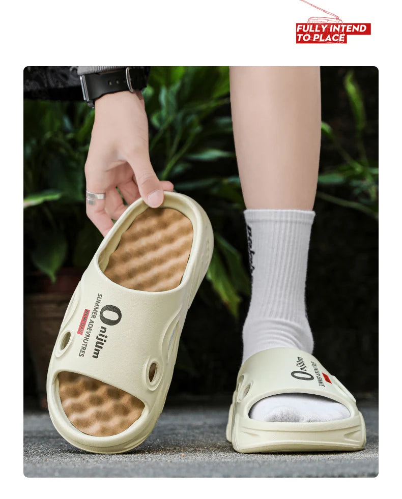 Men Summer Slippers High Quality EVA Sandals Soft Non Slip Platform Soft Slides Outdoor Beach Shoes Unisex Design Slippers