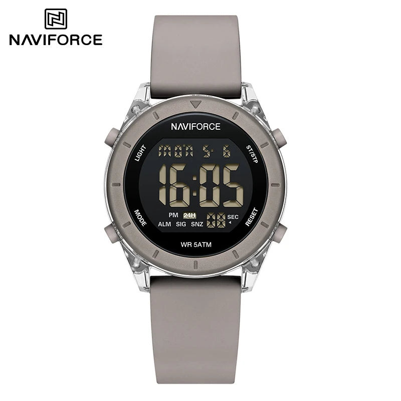 NAVIFORCE Comfortable Silicone Woman watch Waterproof LCD Display Clock Ladies Fashion Sport Electronic Wristwatches Reloj Mujer