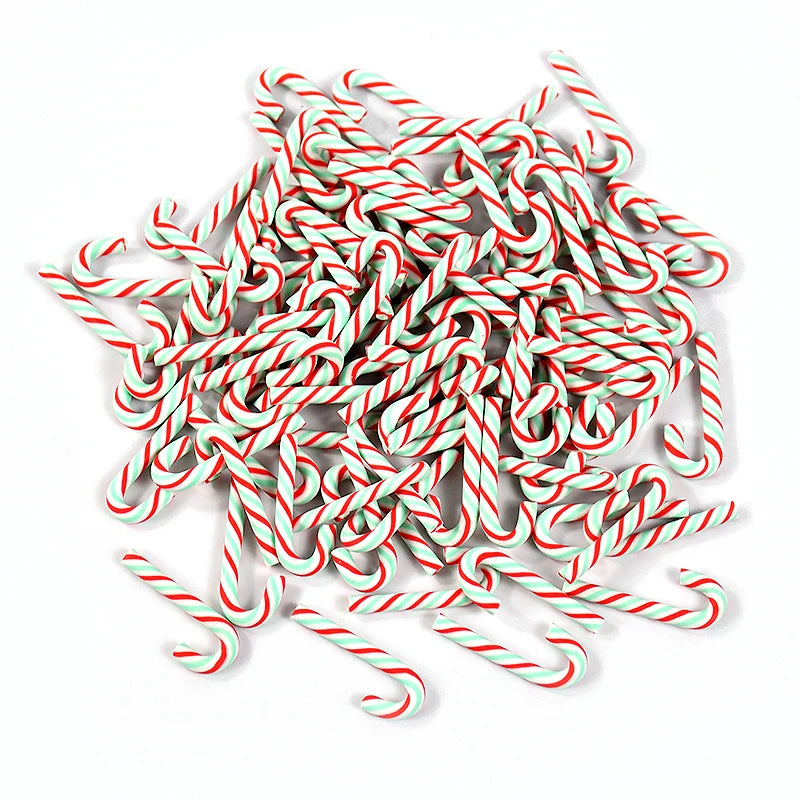 Mini Candy Cane Christmas Decorations – 10/30/50PCS Resin DIY Crafts