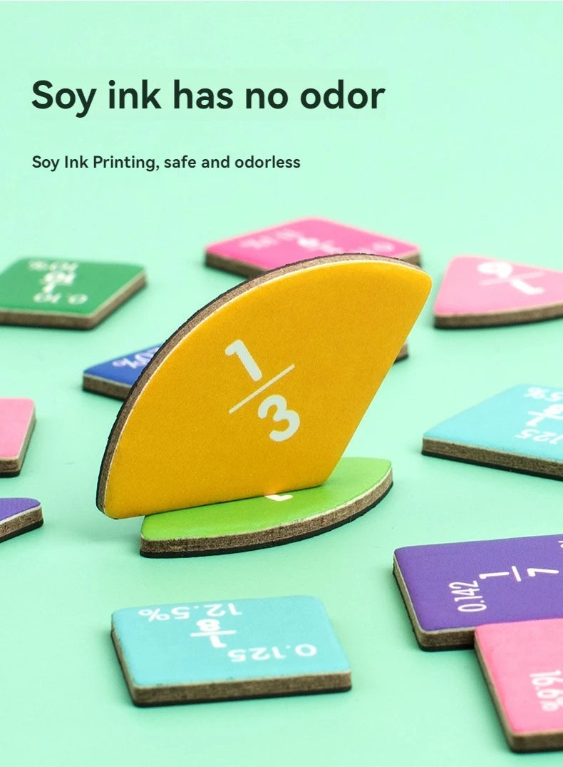 Magnetic Fraction Puzzle – Montessori Math Educational Toy