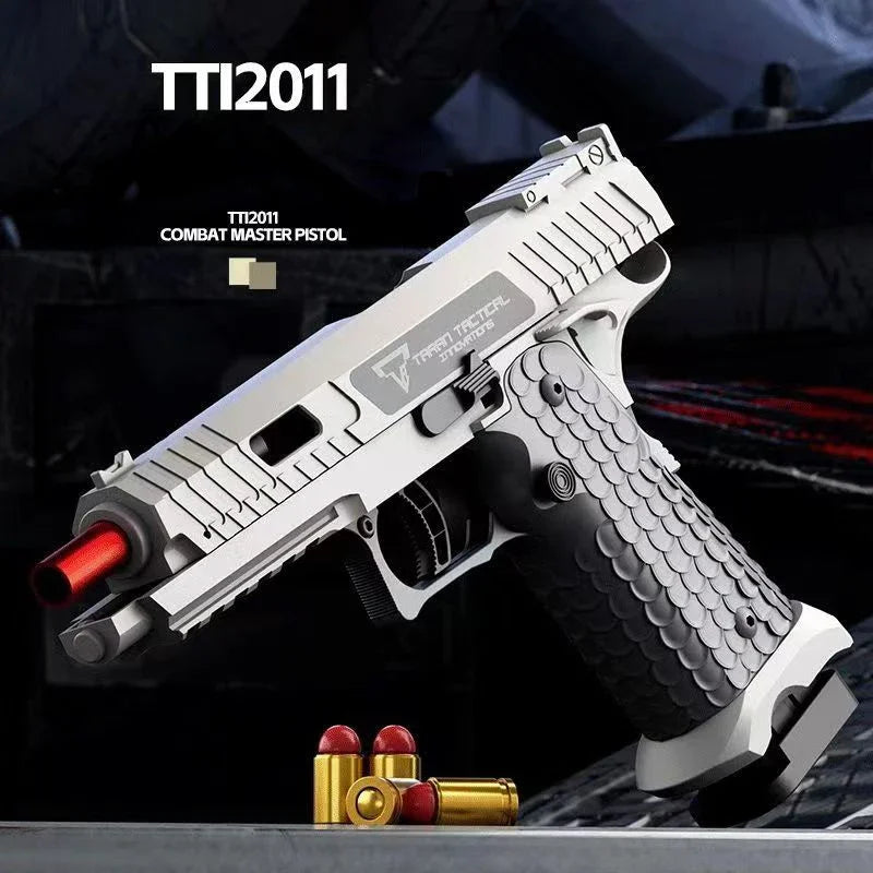 Automatic Continuous Shell Ejection 2011 Pistol Decompression Radish Gun Empty Hanging Revolver Toy Gun Boys Gift