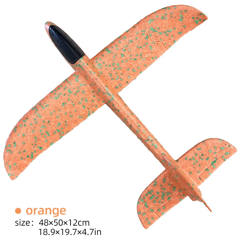 33/50CM Big Flash Glider Foam Plane Hand Throw Light Inertial AirPlane Outdoor Launch Fun of Kids Toys for Children Boys Gift