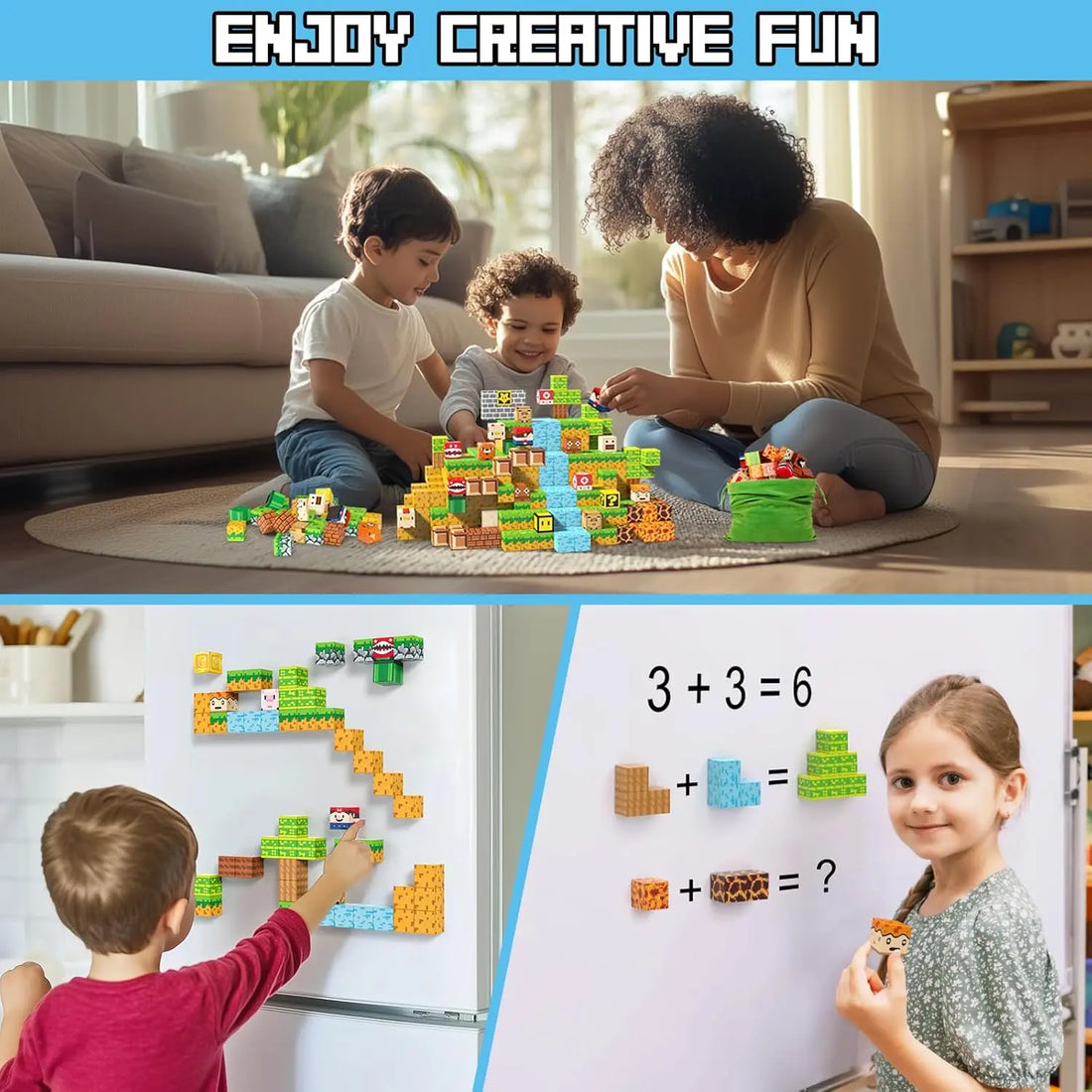 Minecraft Magnetic Building Blocks – DIY STEM Construction Set