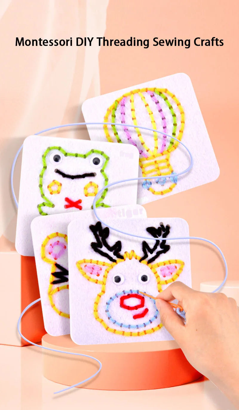 Montessori Lacing Toys – Animal Sewing Kit for Toddlers & Kids