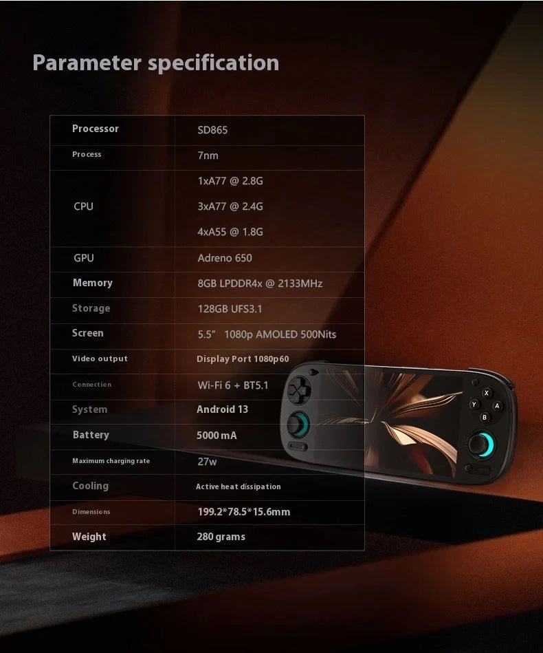 Retroid Pocket 5 Handheld Game Console – 5.5" AMOLED Android 13