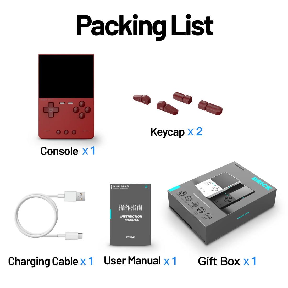 Trimui Brick Retro Handheld Console – 3.2" IPS, 1TB Expandable