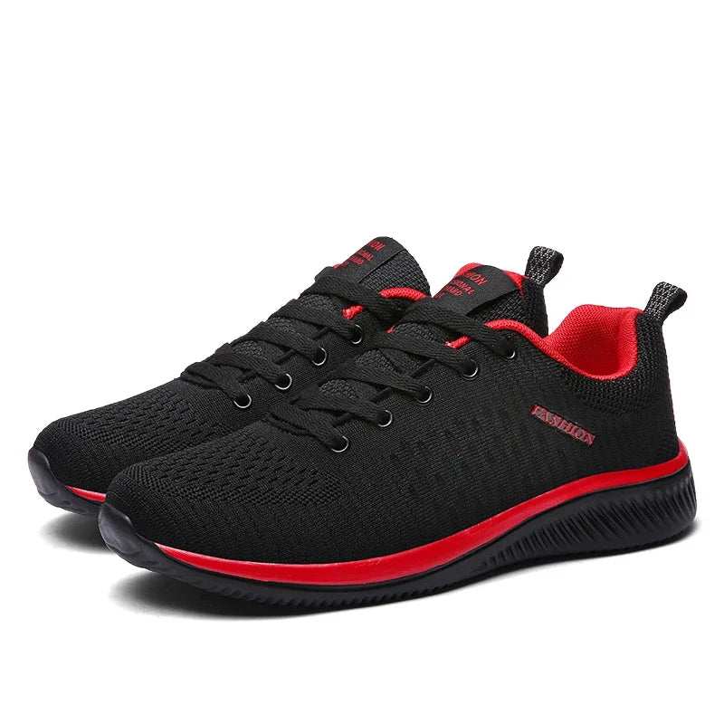Men Running Walking Knit Shoes Fashion Casual Sneakers Breathable Sport Athletic Men Sneakers Casual Shoes Big Size 36-48