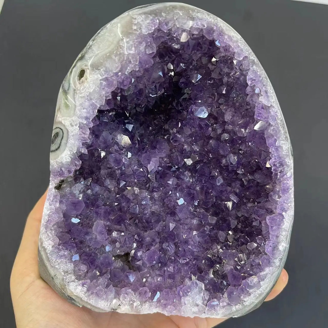 Natural Amethyst Crystal Cluster – Raw Quartz Geode for Home & Reiki