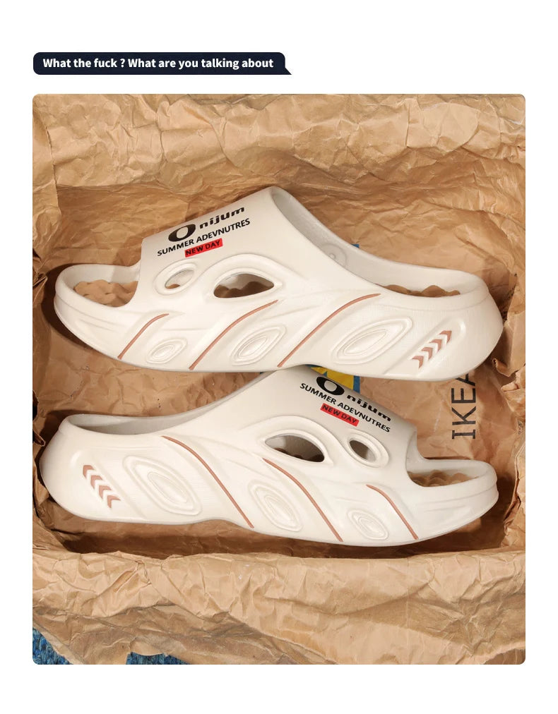 Men Summer Slippers High Quality EVA Sandals Soft Non Slip Platform Soft Slides Outdoor Beach Shoes Unisex Design Slippers