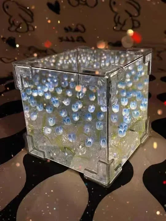 DIY Tulip Flower Cube Night Light Kit – 3D Craft Gift for Couples & Friends