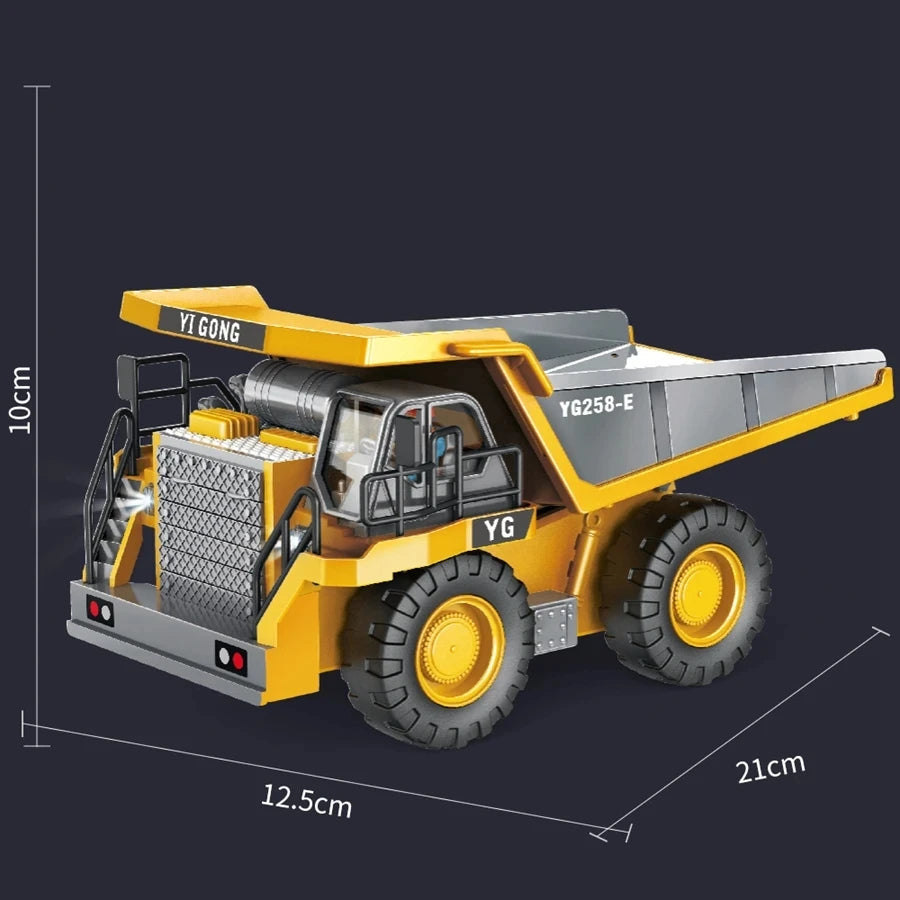 RC Car Children Toy Remote Control Car Toy Boy Radio Control Excavator Dump Truck Bulldozer Electric Grab Pushdozer Kid Toy Gift