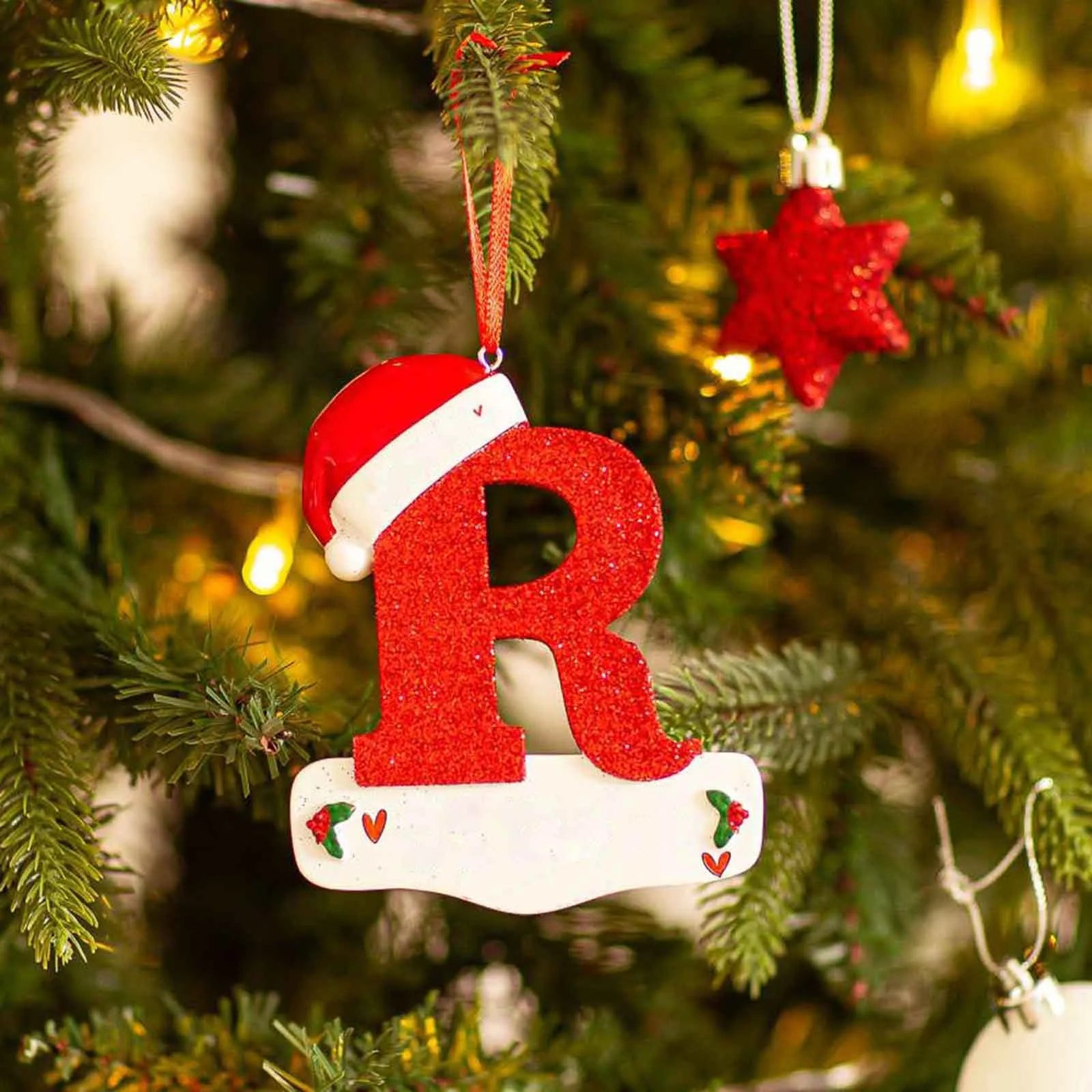 Christmas Letter Pendant Decorations – Acrylic DIY Xmas Ornaments