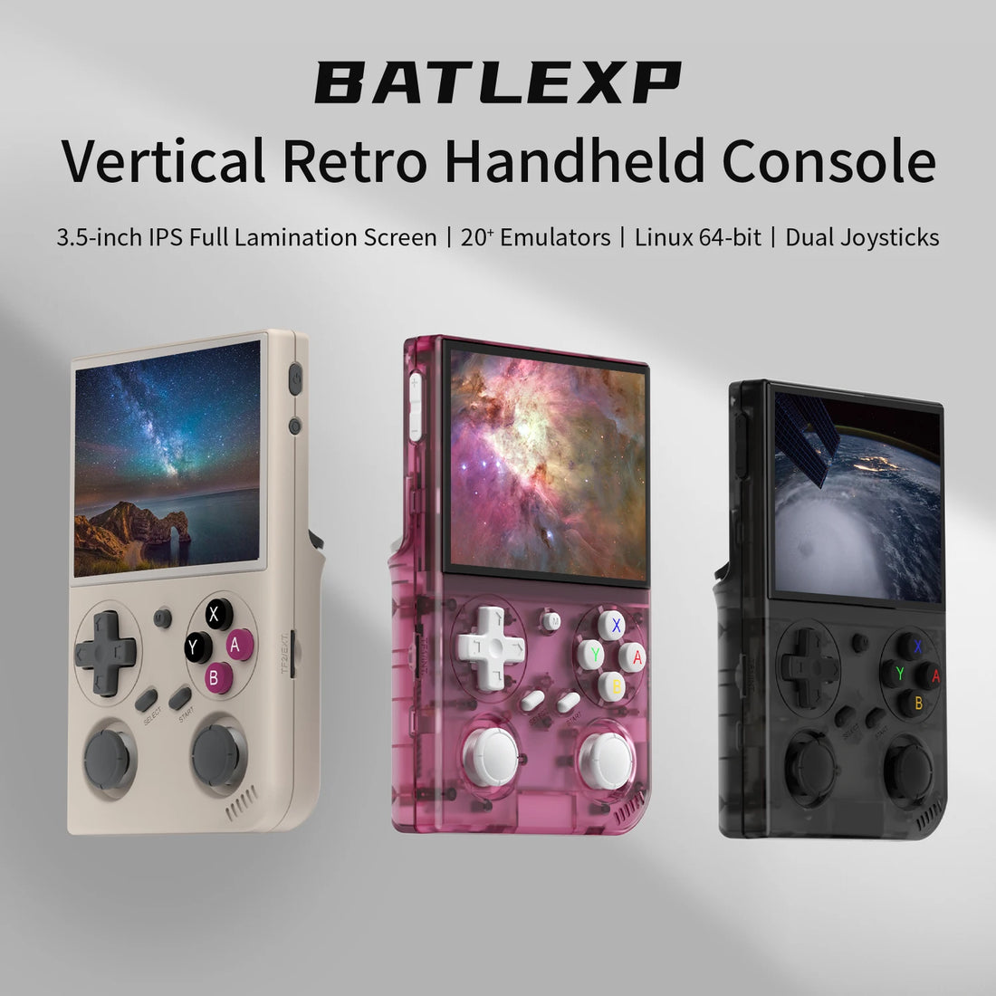 BATLEXP G350 Handheld Console – 3.5" IPS, Dual Joystick, Vibration