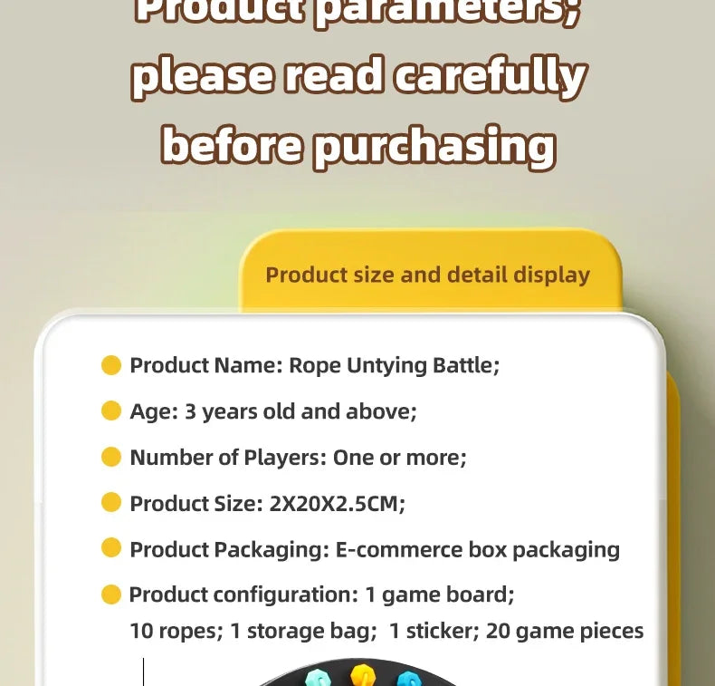 Children’s Rope Puzzle Game – Family Logic & Strategy Toy