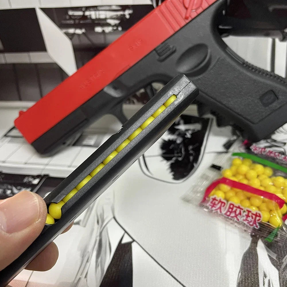 High quality soft bullet air gun manual G17 glock toy gun lower magazine laser outdoor sports CS game weapons children gift