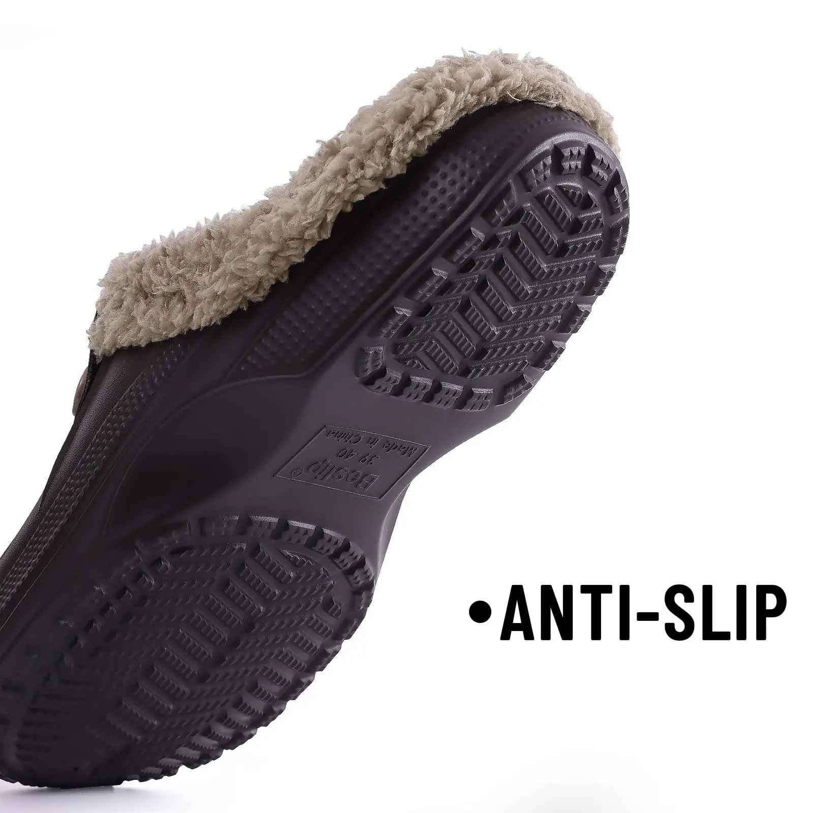 Asgard Winter Fur Furry Slippers For Men Outdoor Fashion Waterproof Plush Cotton Slippers Indoor Warm Cozy Non-slip Home Shoes