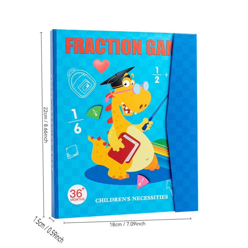 Magnetic Fraction Puzzle – Montessori Math Educational Toy