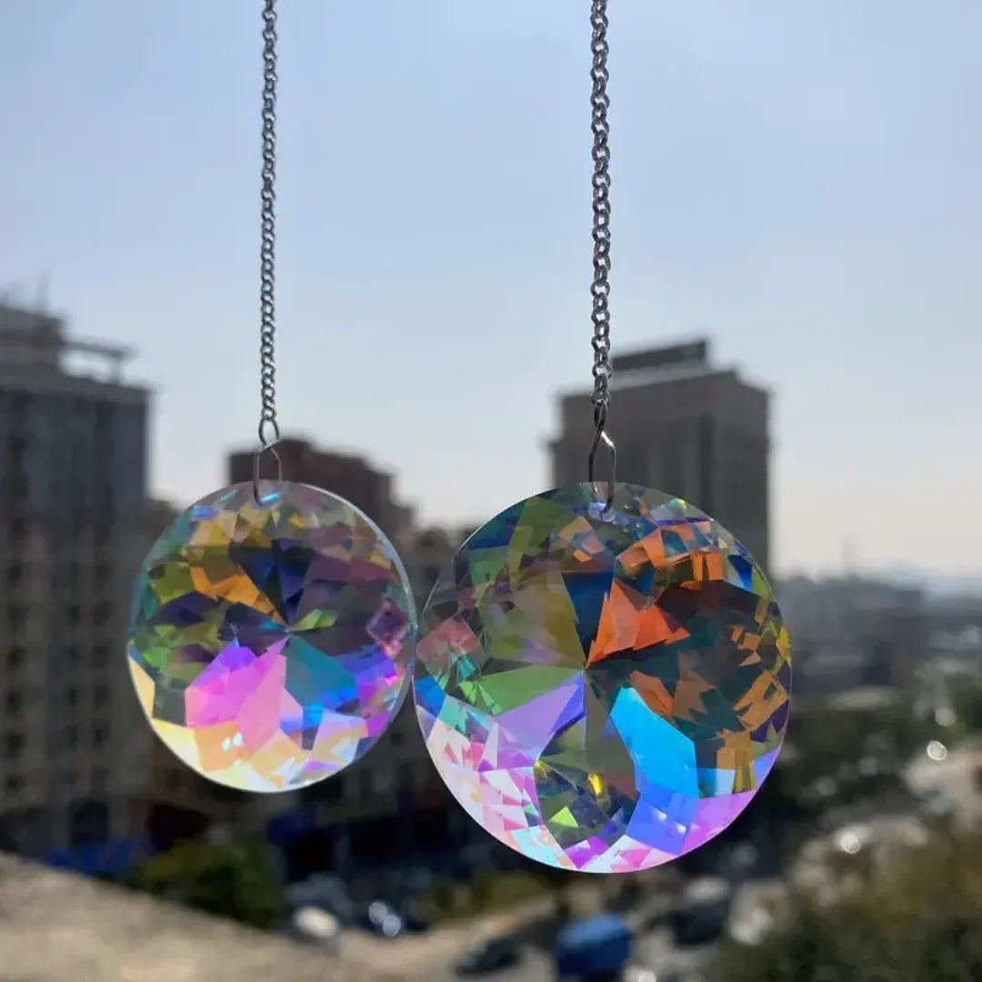 2PCS Crystal Sun Catchers – Glass Prism Rainbow Window Decor