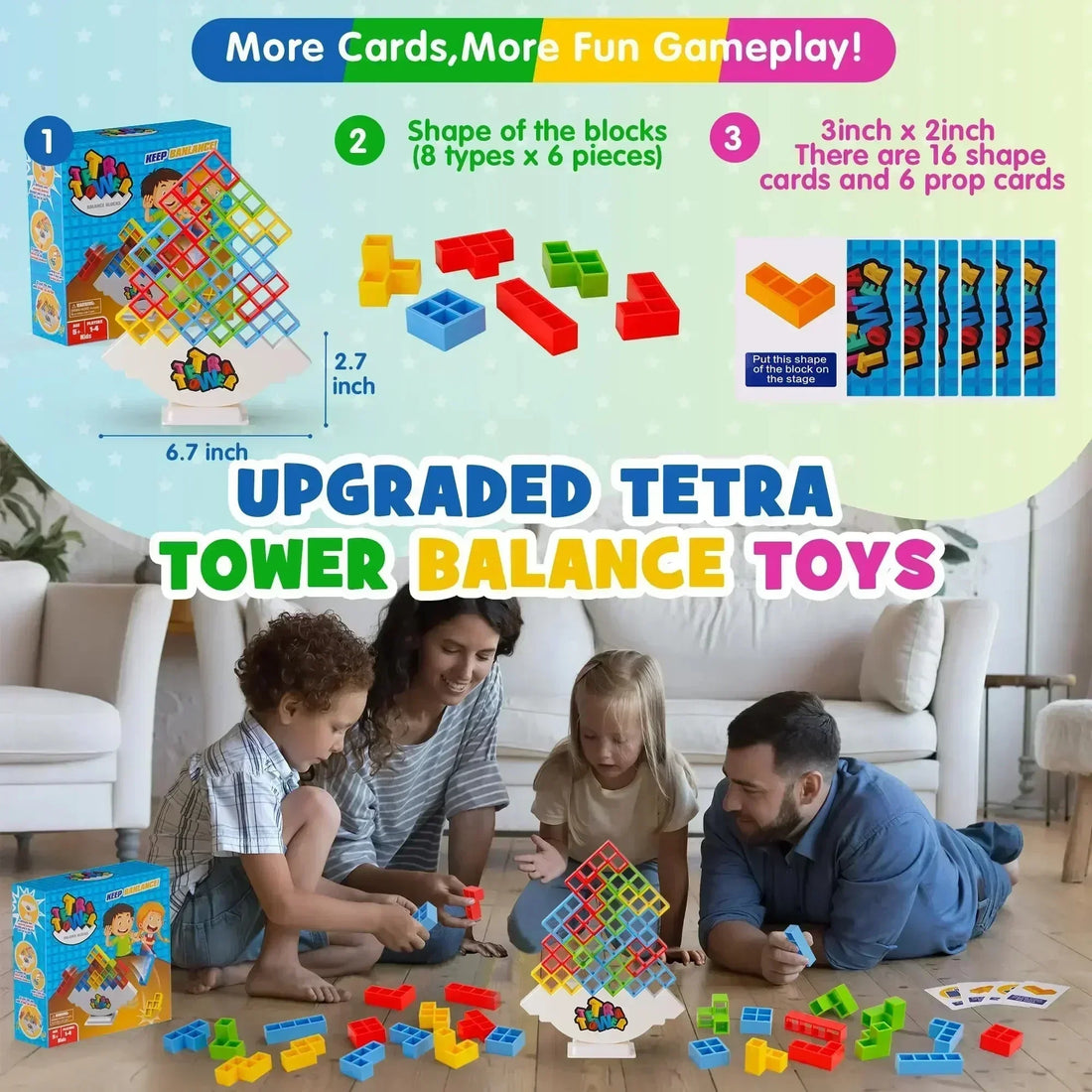 Tetra Tower Balance Game – Fun Stacking Puzzle for Kids & Adults