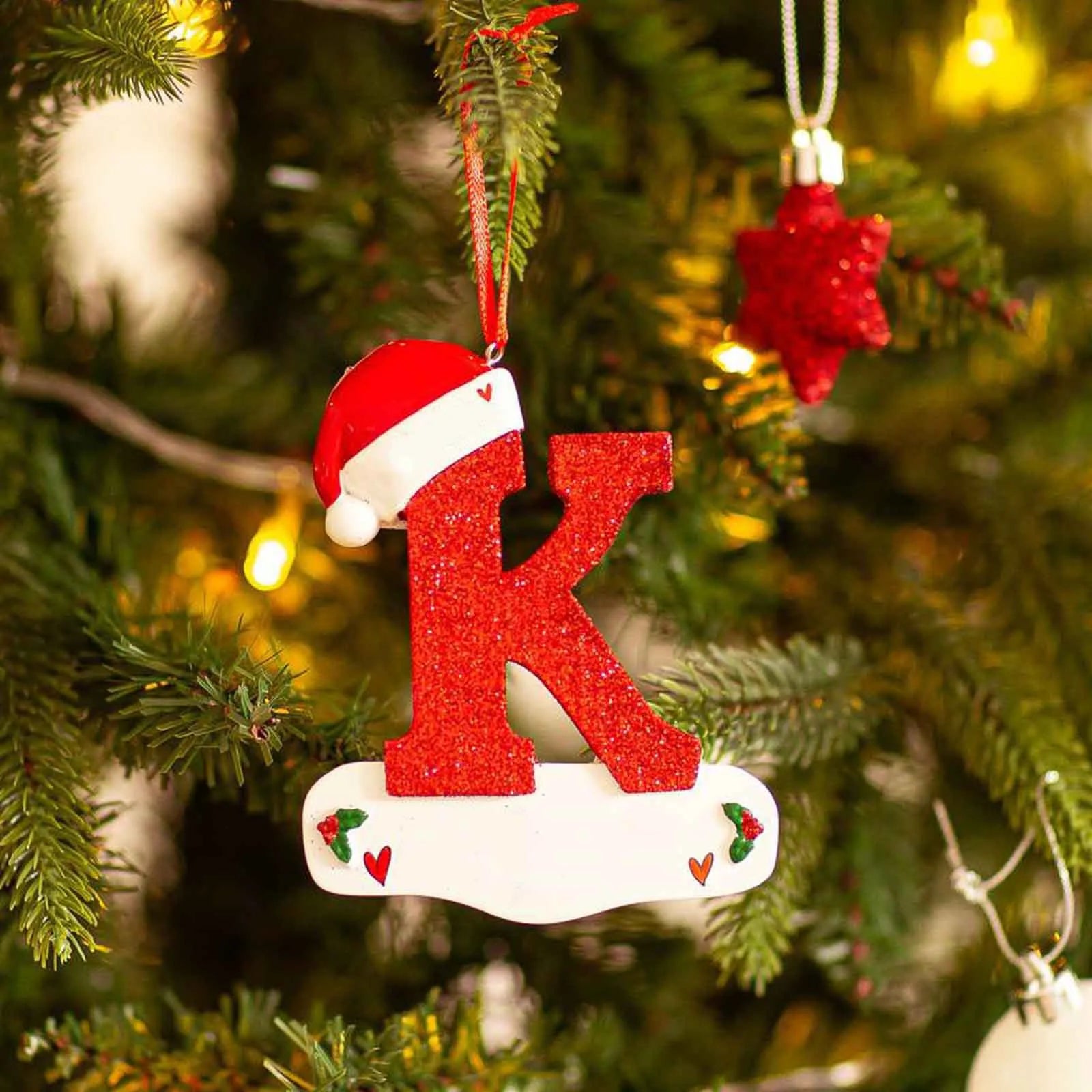 Christmas Letter Pendant Decorations – Acrylic DIY Xmas Ornaments
